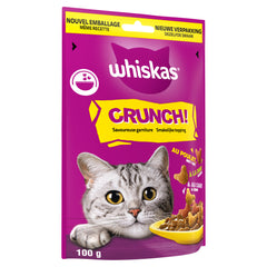 Whiskas - Crunch - Kip, Kalkoen & Eend - Kattensnacks - 100g