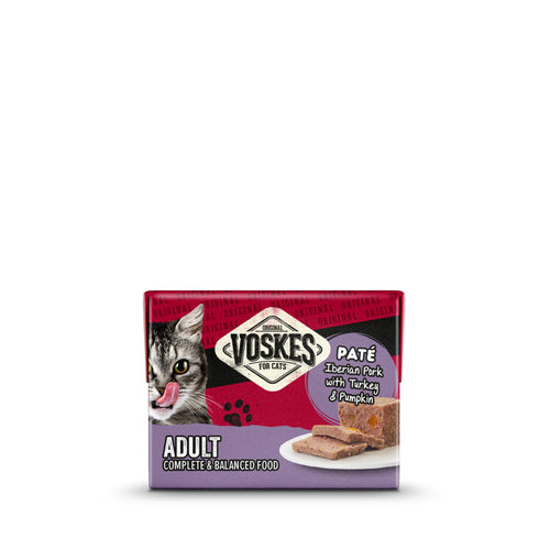 Voskes - Original Paté Adult Iberisch Varken & Kalkoen & Pompoen - 8 x 95g