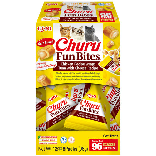 Ciao - Inaba Churu Fun Bites Chicken Wraps - Tonijn Kaas 12x8g