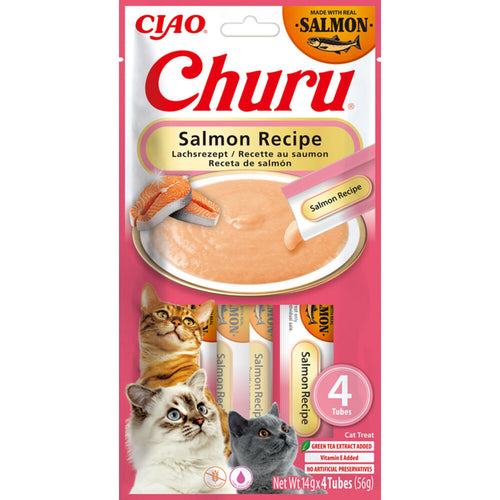 Ciao - Inaba Churu Kat Puree Zalm 4x14g (4 sticks)