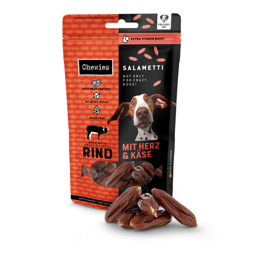 Chewies - Salametti Hondensnack Rund & Hart & Kaas - 200g