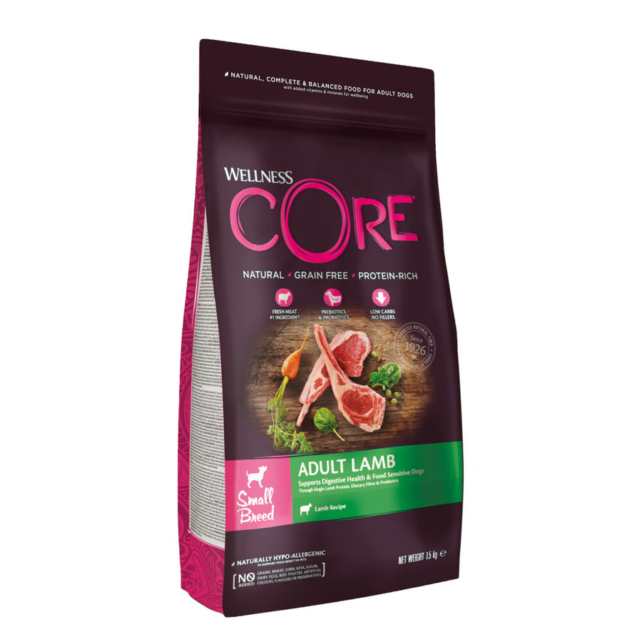 Wellness - Core Grain Free Dog Adult Small Breed Lam - 1.5kg