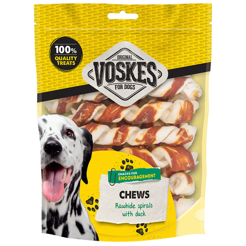Voskes - Hondensnack Spiralen Runderhuid & Eend - 20 stuks