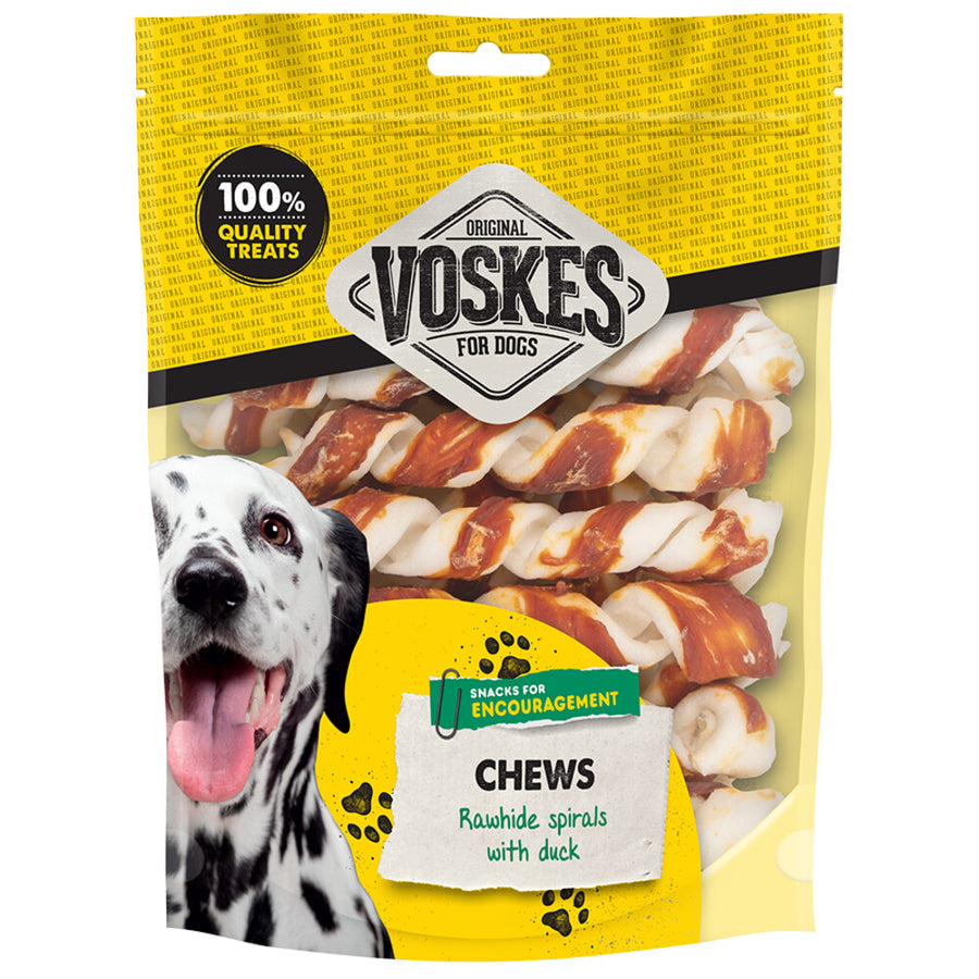 Voskes - Hondensnack Spiralen Runderhuid & Eend - 20 stuks