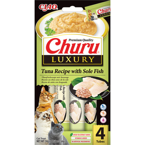 Ciao - Kattensnack Churu Luxury Tuna & Sole Fish - 4 x 14g