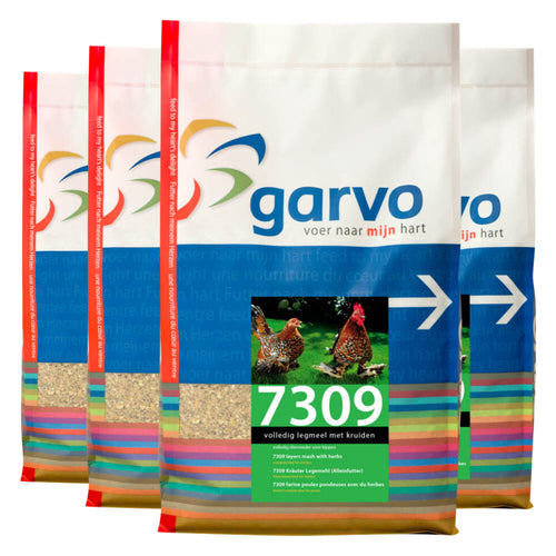 Garvo - Volledig legmeel met kruiden 7309 - Kippenvoer - 20kg