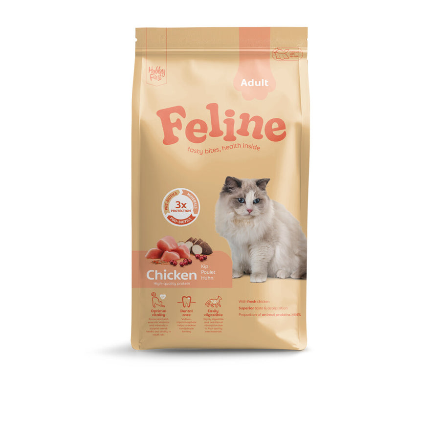 Hobby First - Feline Kattenvoer Droog Adult Kip - 1,5kg