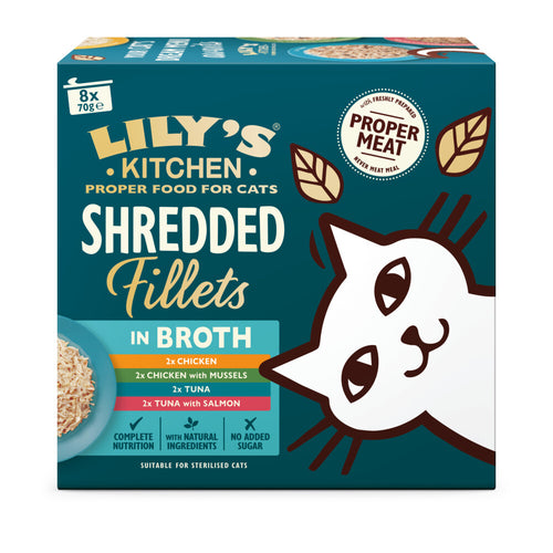 Lily's Kitchen - Kattenvoer Nat Shredded Fillets Multipack - 8x70g