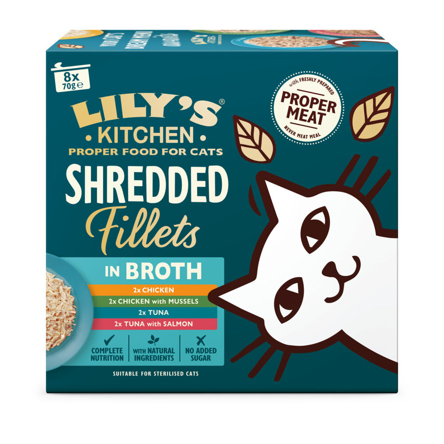 Lily's Kitchen - Kattenvoer Nat Shredded Fillets Multipack - 8x70g