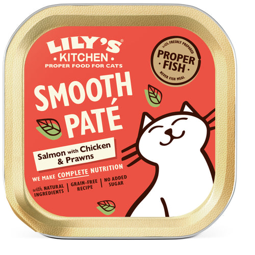 Lily's Kitchen - Zalm & Garnalen Paté Voor Katten - 85