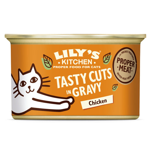 Lily's Kitchen - Lily’s Kitchen Cat Tasty Cuts Kattenvoer - Blik - Kip - 24 x 85g
