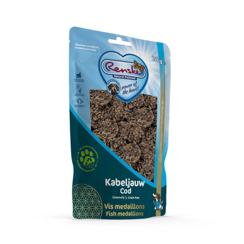 Renske - Gezonde Beloning Medallions Hondensnack Kabeljauw - 70g
