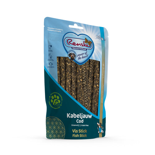 Renske - Gezonde Beloning Vleesstrips Hondensnack Kabeljauw - 70g