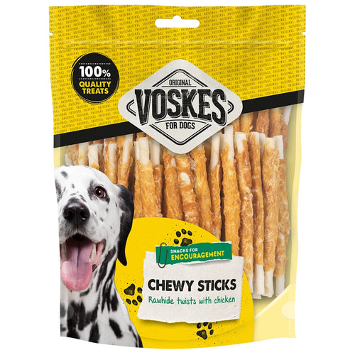 Voskes - Hondensnack Rawhide Sticks Kip - 400g