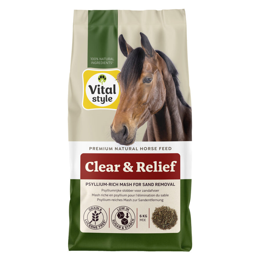 Arden Grange - Vitalstyle Clear & Relief - Paardenvoer - Slobber - Psylliumrijk - voor Zandafvoer - 6kg