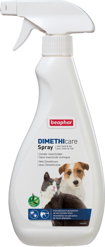 Beaphar - Dimethicare Spray Hond / Kat Tegen Vlooien En Teken
