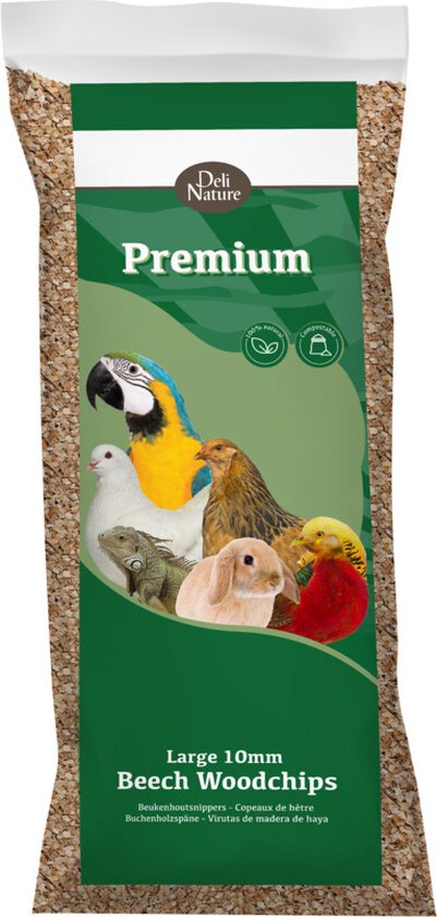 Deli Nature - Premium Beukenhoutsnippers 10 mm Grof 12,5kg