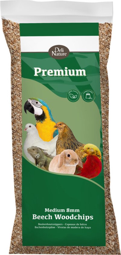 Deli Nature - Premium Beukenhoutsnippers 8 mm Midden 12,5kg