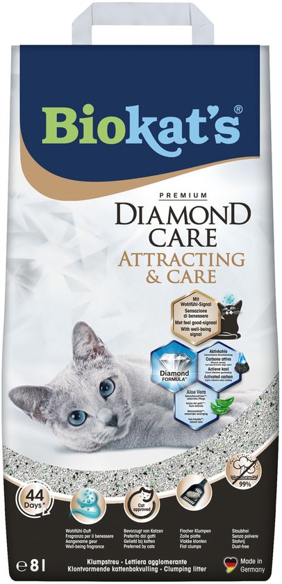 Biokat's - Diamond Care Attracting & Care - Kattenbakvulling - 8 l