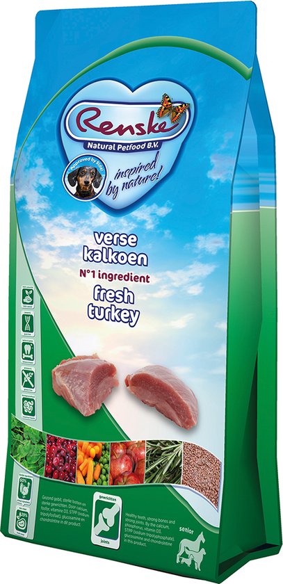 Renske - Senior Hondenvoer - Kalkoen Graanvrij - Hypoallergeen 2kg