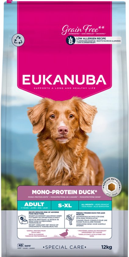 Eukanuba - Hondenvoer Droog Special Care Adult Mono - Protein Duck - 12kg