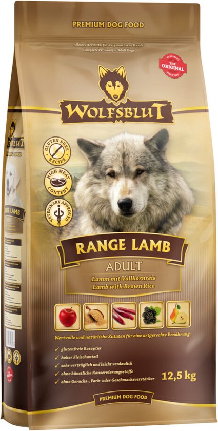 Wolfsblut - Grain Free Adult Range Lamb 12,5kg - Hond