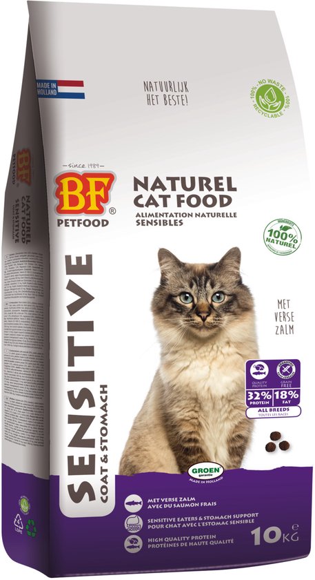Biofood - BF Petfood Kattenvoer Premium Sensitive Vacht - Maag - 10kg