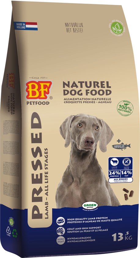 Biofood - BF Petfood - Geperst Lam/Rijst Premium - 13,5kg