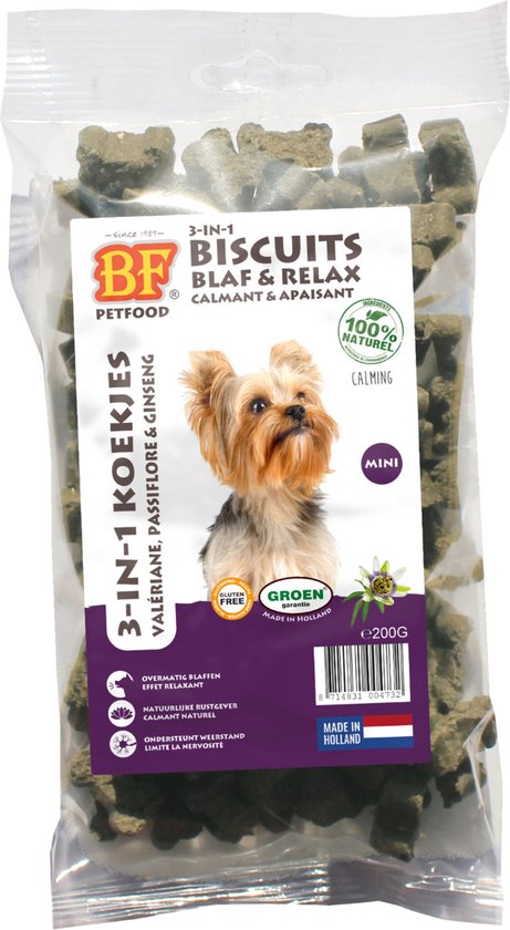 Biofood - 3 - in - 1 Hondenkoekjes - Blaf en Relax - 200g