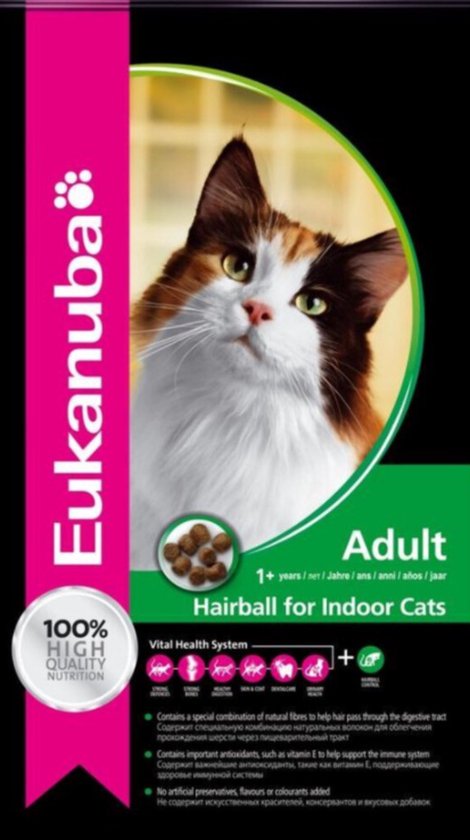 Eukanuba - Kattenvoer Adult Hairball Control 10kg