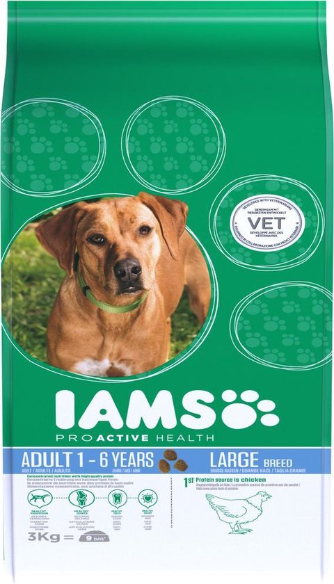 Iams - Dog Adult Large Kip 3kg