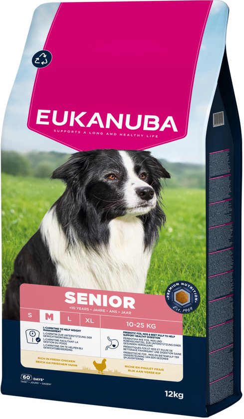 Eukanuba - Senior Medium Breed Kip - Hondenbrokken - 12kg