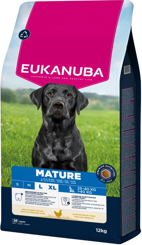Eukanuba - Dog Mature & Senior - Large Breed - Kip - Hondenvoer - 12kg