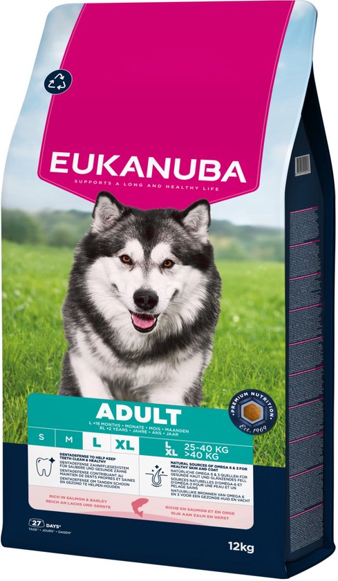 Eukanuba - Adult Large Breed - Hondenbrokken - Zalm Gerst 12kg