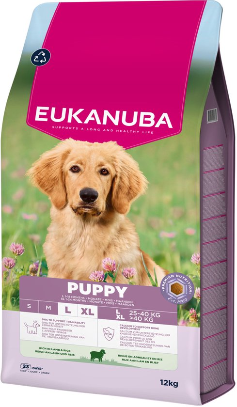 Eukanuba - Puppy Large Breed Lam&Rijst - Hondenbrokken - 12kg