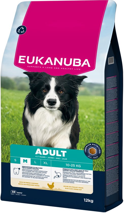 Eukanuba - Dog Adult - Medium Breed - Kip - Hondenvoer - 12kg
