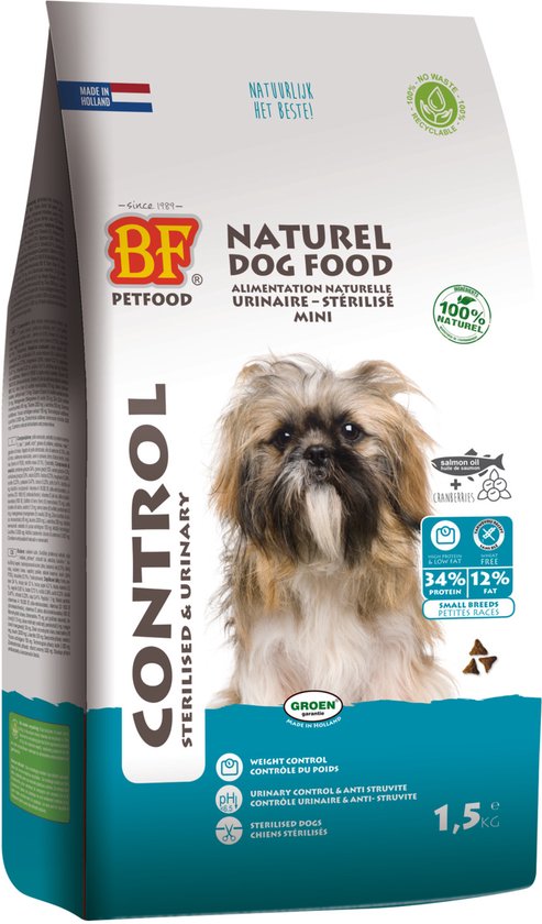 Biofood - Bf Control Small Breed - Hondenvoer - Kip Rund Erwt 1.5kg