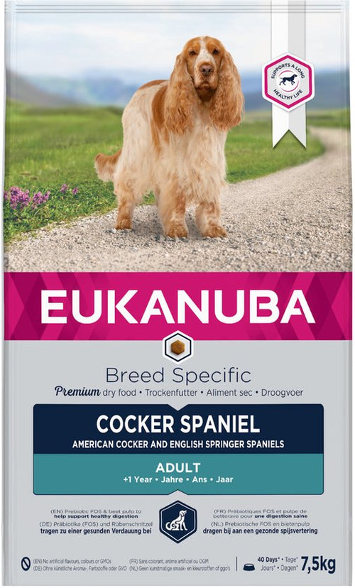 Eukanuba - Cocker Spaniël - Breed Specific - Kip - Hondenvoer - 7.5kg