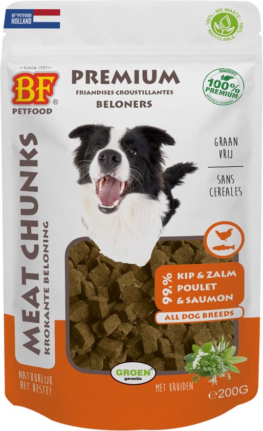 Biofood - Bf Meat Chunks 100g - Hondensnacks - Kip&Zalm