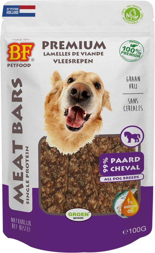 Biofood - Bf Meat Bars 100g - Hondensnacks - Paard