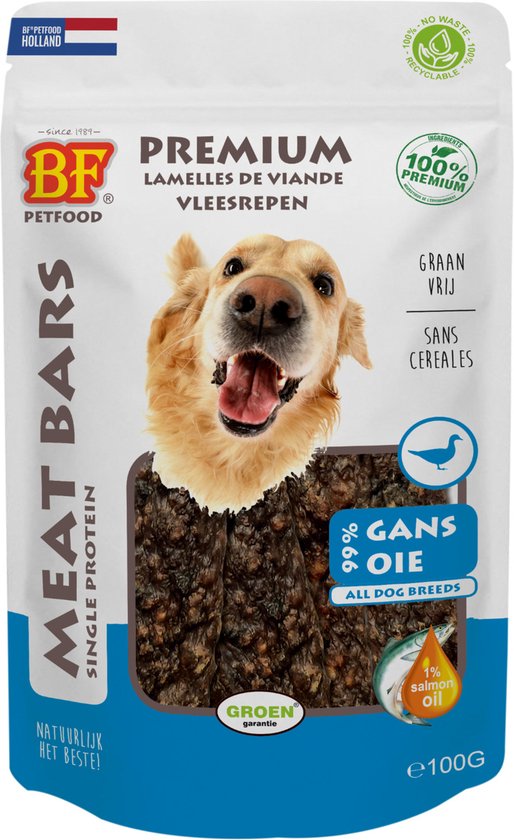 Biofood - Bf Meat Bars 100g - Hondensnacks - Gans