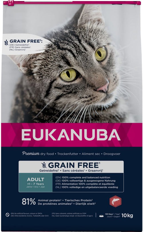 Eukanuba - Kattenvoer Droog Adult Graanvrij Zalm - 10kg