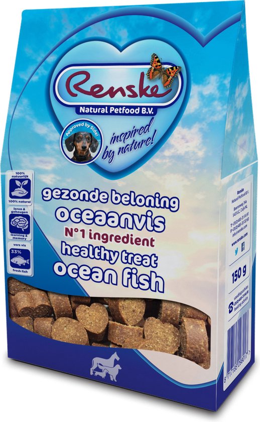 Renske - Gezonde Beloning Hartjes Vis - 150g