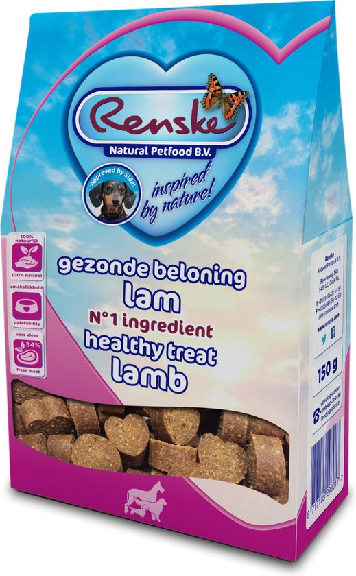 Renske - Gezonde Beloning Hartjes Lam - 150g