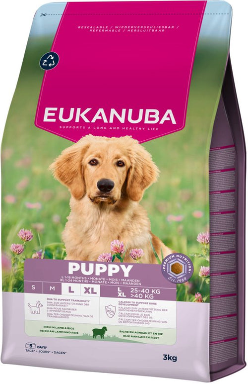 Eukanuba - Puppy Large Breed Lam&Rijst - Hondenbrokken - 3kg