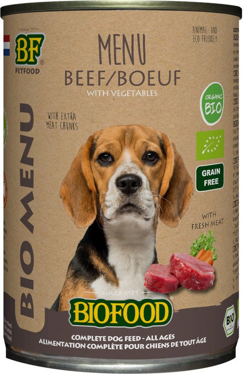 Biofood - Bf Organic Menu 400g - Hondenvoer - Rund Blik
