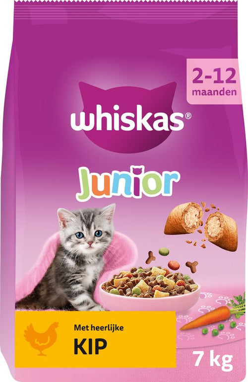 Whiskas - Kattenbrokken - Junior - Kip - zak 7kg