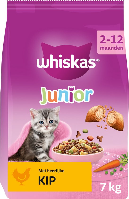 Whiskas - Kattenbrokken - Junior - Kip - zak 7kg