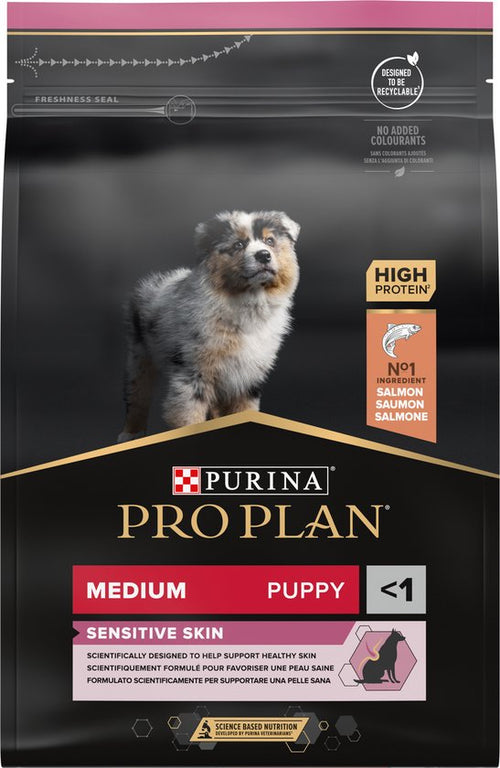 Pro Plan - Puppy Medium Sensitive Skin - Hondenvoer - Zalm - 3kg