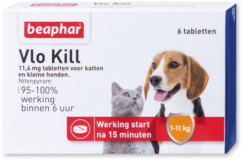 Beaphar - Vlo Kill - Kleine Hond/Kat - Tot 11kg - 6 Tabletten